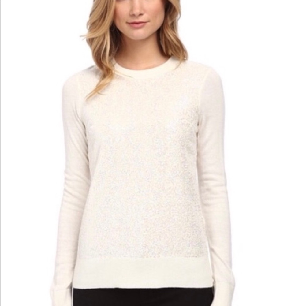 Kate Spade sequin sweater with black bow back